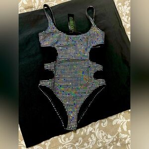 Disco rave leotard. Size M. New with tags.